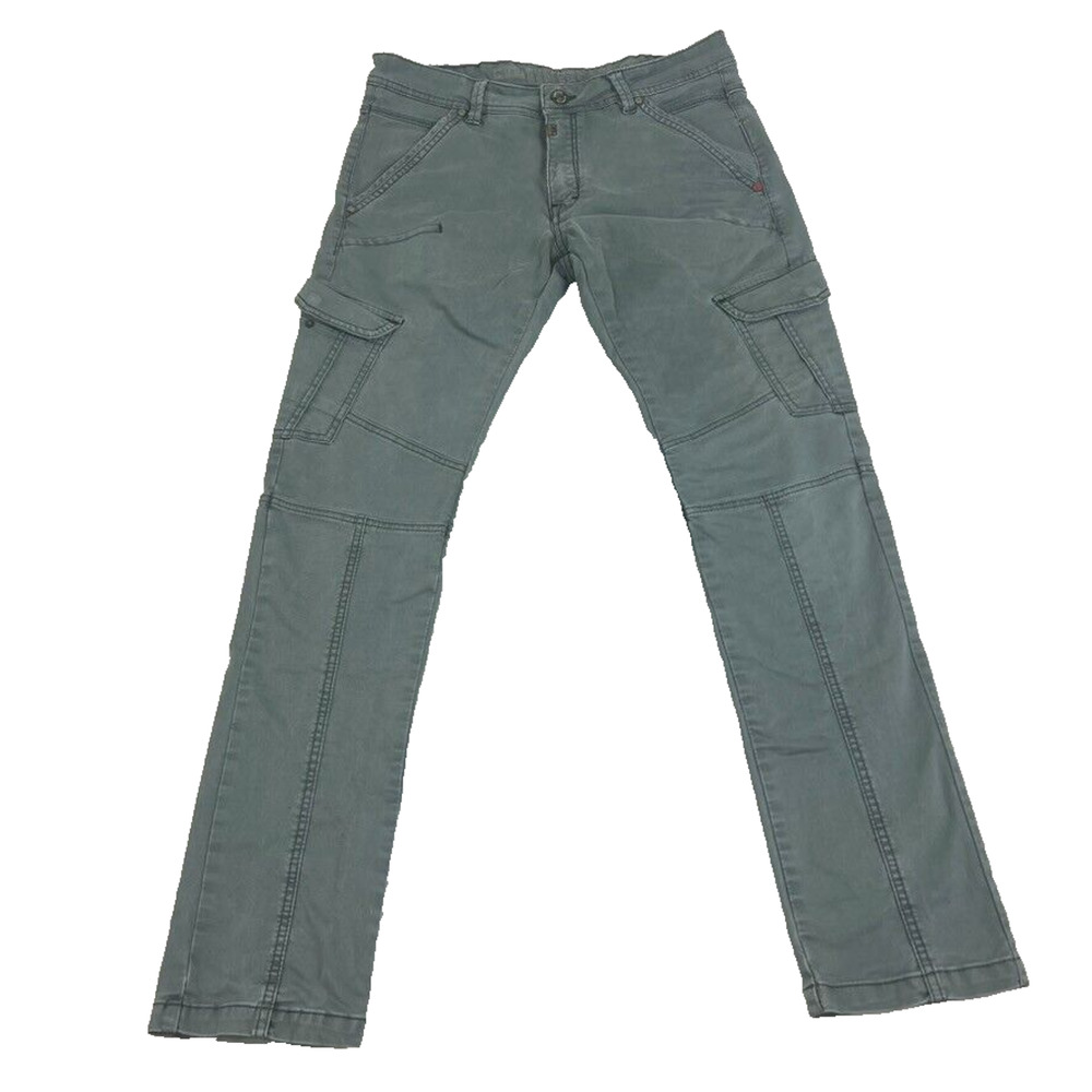 Timezone Jeans Pants Mens 33 Green Cargo Pockets Canvas BrooklynTZ Straight